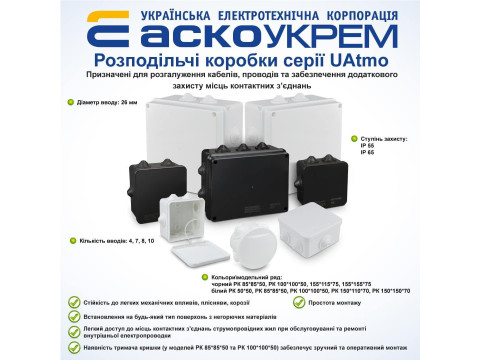 Распределительные коробки Аско серии UAtmo