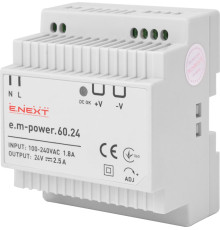 Блок питания 24 В DC, 60 Вт на din-рейку, e.m-power.60.24 Enext