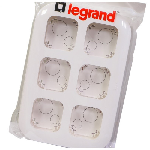 Установочный блок на 6 постов, белый, 782496 Legrand Quteo