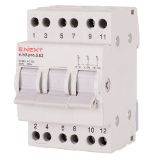 Переключатель на 3 положения, 63А, 3 полюса, e.is3.pro.3.63 Enext p008015