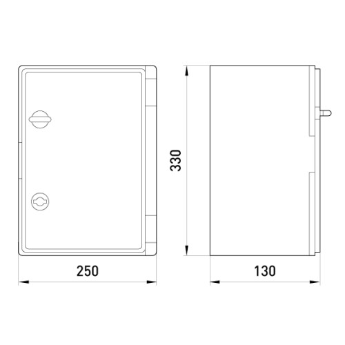 Щит ударопрочный 250х330х130мм с прозрачной дверцей, IP65, e.plbox.250.330.130.tr Enext