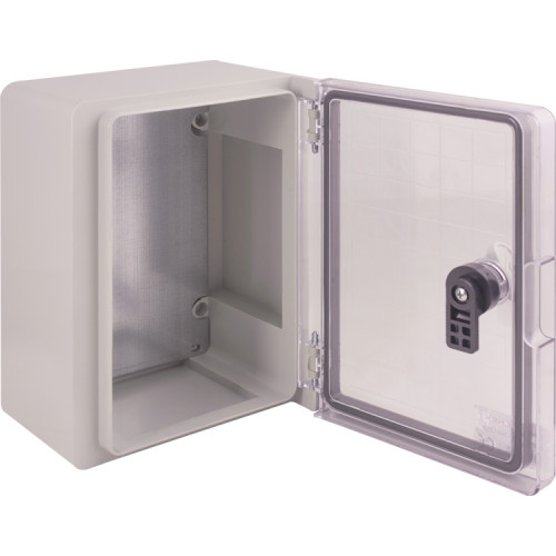 Щит ударопрочный 180х240х130мм с прозрачной дверцей, IP65, e.plbox.180.240.130.tr Enext