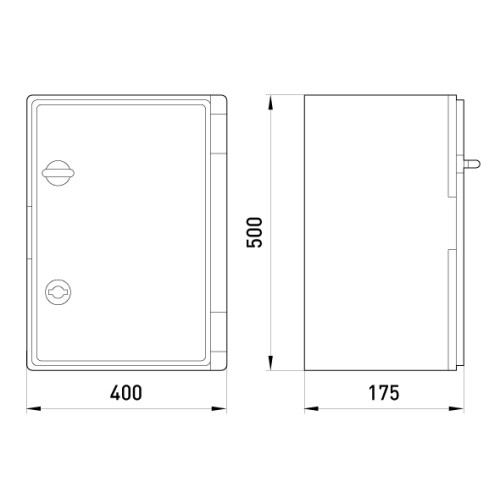 Щит ударопрочный 400х500х175мм с прозрачной дверцей, IP65, e.plbox.400.500.175.tr Enext