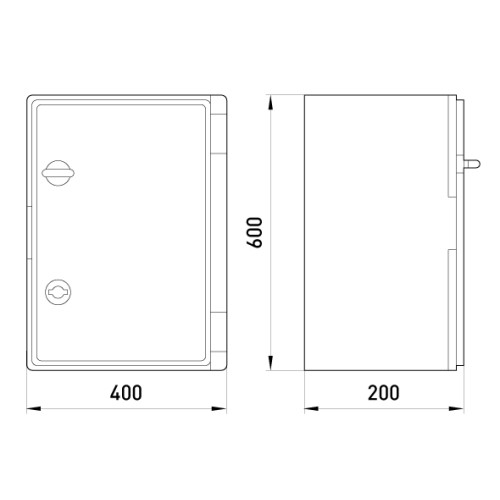 Щит ударопрочный 400х600х200мм с прозрачной дверцей, IP65, e.plbox.400.600.200.tr Enext