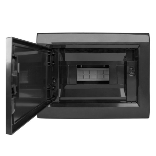 Щит черного цвета на 8 модулей, навесной, e.plbox.pro.n.08b.black ENEXT CP32908B