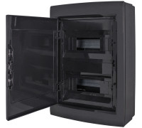 Щит черного цвета на 24 модуля, навесной, e.plbox.pro.n.24b.black ENEXT CP32924B