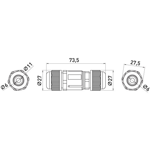 Соединитель кабельный водонепроницаемый, IP68, e.wcc.cnp20 Enext s2039101