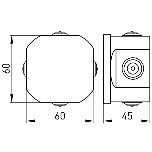 Монтажная коробка 50х50, IP55, e.db.pro.d50.50u Enext p016107
