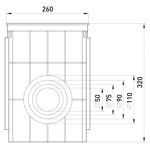 Колодец кабельный пластиковый 360х260х320 мм с крышкой, e.manhole.360.260.320.cover Enext CP362632