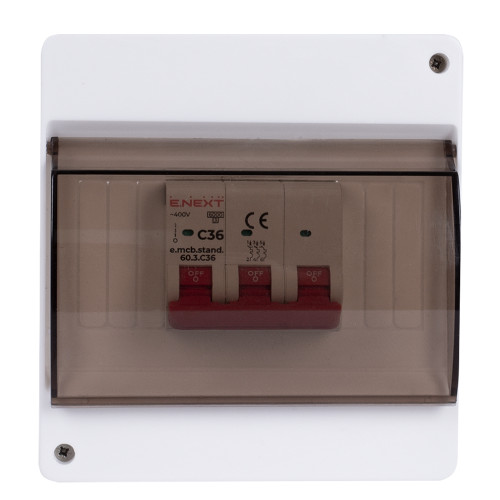 Щит электрический на 6 модулей, навесной, e.plbox.stand.n.06k Enext s029113