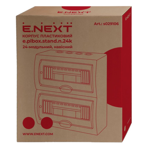Щит электрический на 24 модуля, навесной, e.plbox.stand.n.24k Enext s029106