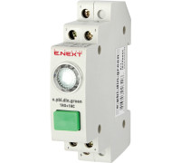 Кнопка на DIN-рейку с индикатором, зеленая, e.pbi.din.green Enext i0790004