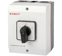 Переключатель 1-0-2 в корпусе, 20А, 3 полюса, e.industrial.sb.1-0-2.3.20 Enext i0360005