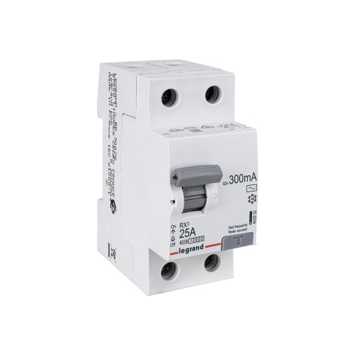 УЗО 25А 300мА , 2 полюса, тип АC, 402032 Legrand RX3