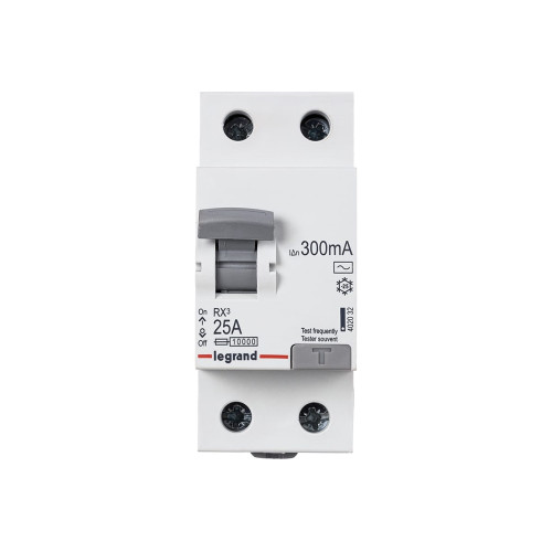 УЗО 25А 300мА , 2 полюса, тип АC, 402032 Legrand RX3