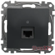 Компьютерная розетка RJ45 кат. 6 UTP, черный, Sedna Design SDD114461