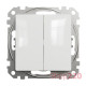 Кнопка 2 клавишная, белый, Sedna Design SDD111118