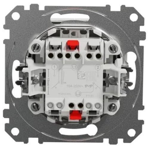 Кнопка 2 клавишная, белый, Sedna Design SDD111118