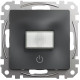 Датчик движения с кнопкой, черный, Sedna Design SDD114504