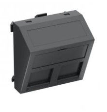 Панель для двух модулей RJ45 R&M наклонная, 45х45, графит, 6119252 Obo Bettermann