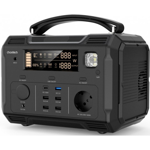 Зарядная станция Choetech Portable Power Station BS004, 500W