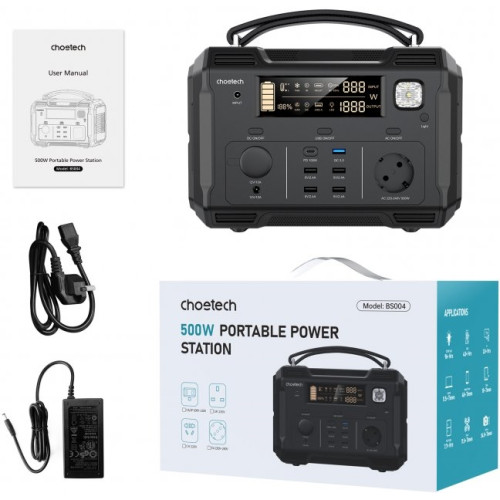 Зарядная станция Choetech Portable Power Station BS004, 500W