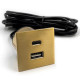 Розетка USB тип А+С в стол и мебель, золото, Versapick ASA 060.29Z.00048