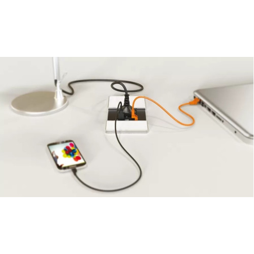 Розетка 220В с USB тип А+С в столешницу, белый, Versapad ASA 060.08F.00063