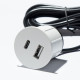Розетка USB тип А+С в мебель, белый, Versapick ASA ASA-060.29Z.00035