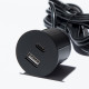 Розетка USB тип А+С в мебель, черный, Versapick ASA ASA-060.29Z.00037