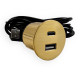 Розетка USB тип А+С в мебель, золото, Versapick ASA ASA-060.29Z.00040