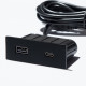 Розетка USB тип А+С в стол/мебель, черный, Versapick ASA ASA-060.29Z.00053