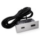 Розетка USB тип А+С в стол/мебель, нержавеющая сталь, Versapick ASA ASA-060.29Z.00049