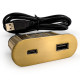 Розетка USB тип А+С в стол/мебель, золото, Versapick ASA ASA-060.29Z.00064