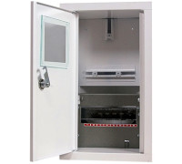Корпус для 1ф. электронного счетчика + 8 модулей, встраиваемый, e.mbox.stand.w.f1.08.z.e Enext
