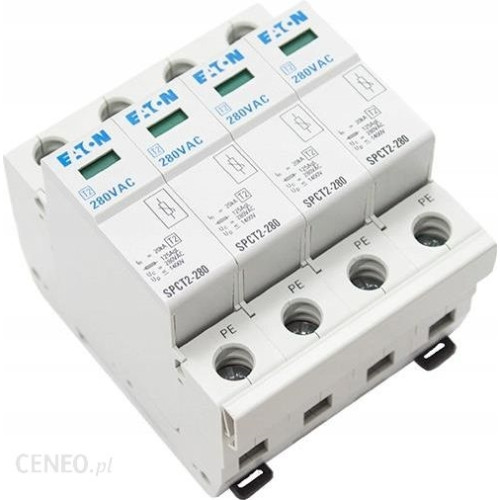 Ограничитель импульсных перенапряжений 3P+N, 40кА, 1,4кВ, SPCT2-280/4 Eaton 167596