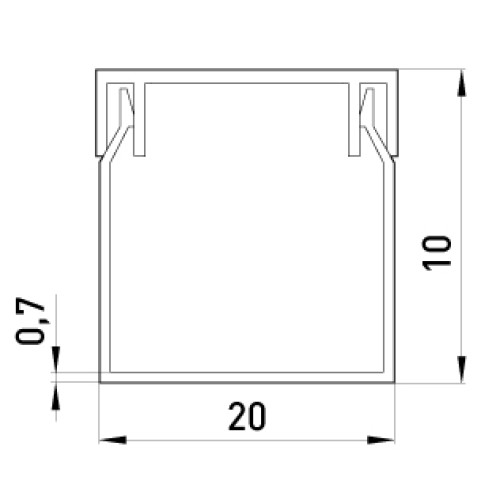 Короб пластиковый 20х10 мм, e.trunking.stand.20.10 Enext s033004