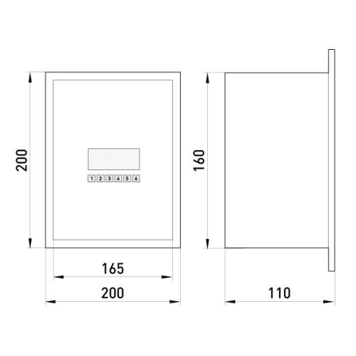 Щит металлический на 6 модулей встраиваемый, e.mbox.stand.w.06.z Enext s0100018 (эконом)