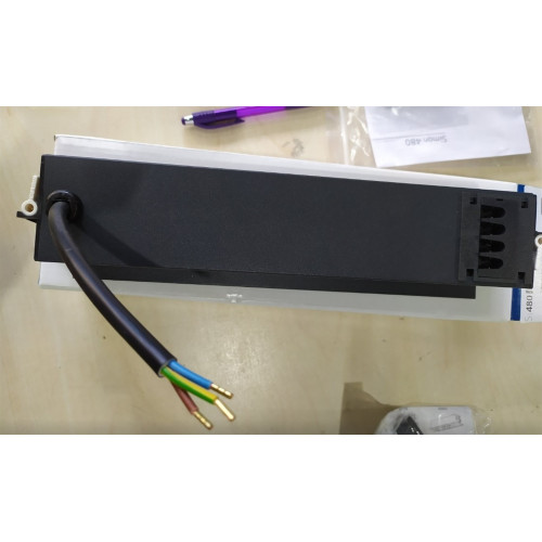 Врезной блок розеток в столешницу 3x220В + 2xUSB A+C + 2xKeystone для RJ45, черный, S485 Simon