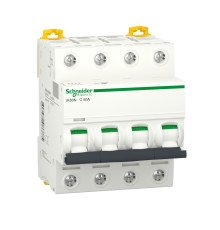 Автоматический выключатель 50А, 4 полюса, кривая C, IK60N Acti9 Schneider Electric