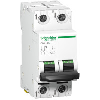 Автомат постоянного тока 25А, 250В/500В DC, 2 полюса, кривая C, C60H-DC Acti9 Schneider Electric
