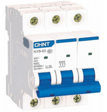 Модульный автомат 6А, 3 полюса, тип С, NXB-63 Chint