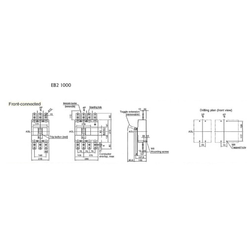 Силовой автомат 1000 А, 3-фазный, EB21000/3L ETIBREAK 2 ETI 4672210