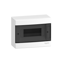 Электрический щит на 8 модулей, навесной, дымчатая дверь, Easy9 EU Schneider Electric