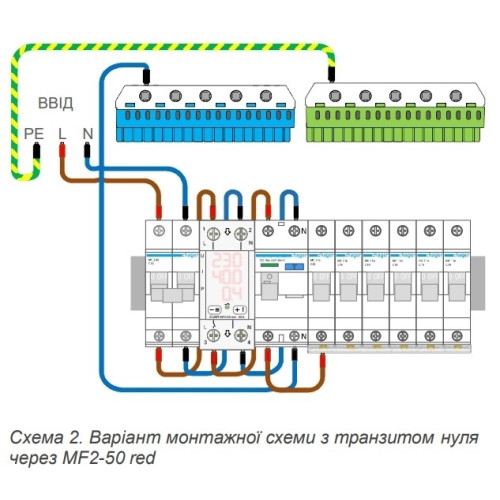 Реле многофункциональное 50А, ZUBR MF2-50