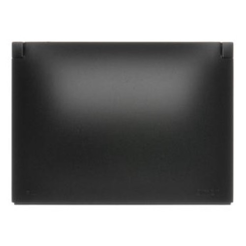 Розетка влагозащищенная двойная, IP44, черный, Aquaclick Simon