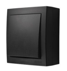 Выключатель 1-клавишный влагозащищенный, IP44, черный, Aquaclick Simon