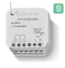 Реле многофункциональное; YESLY; 1CO; 16A; 230В AC; 1 канал; 12 функций; Bluetooth; распр. коробка