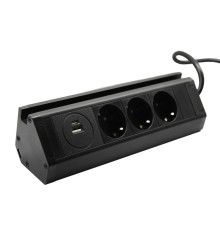 Угловая мебельная розетка с USB А+С, ElectroHouse EH-AR-308