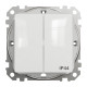 Выключатель 2-клавишный влагозащищенный IP44, белый, Sedna Design SDD211105